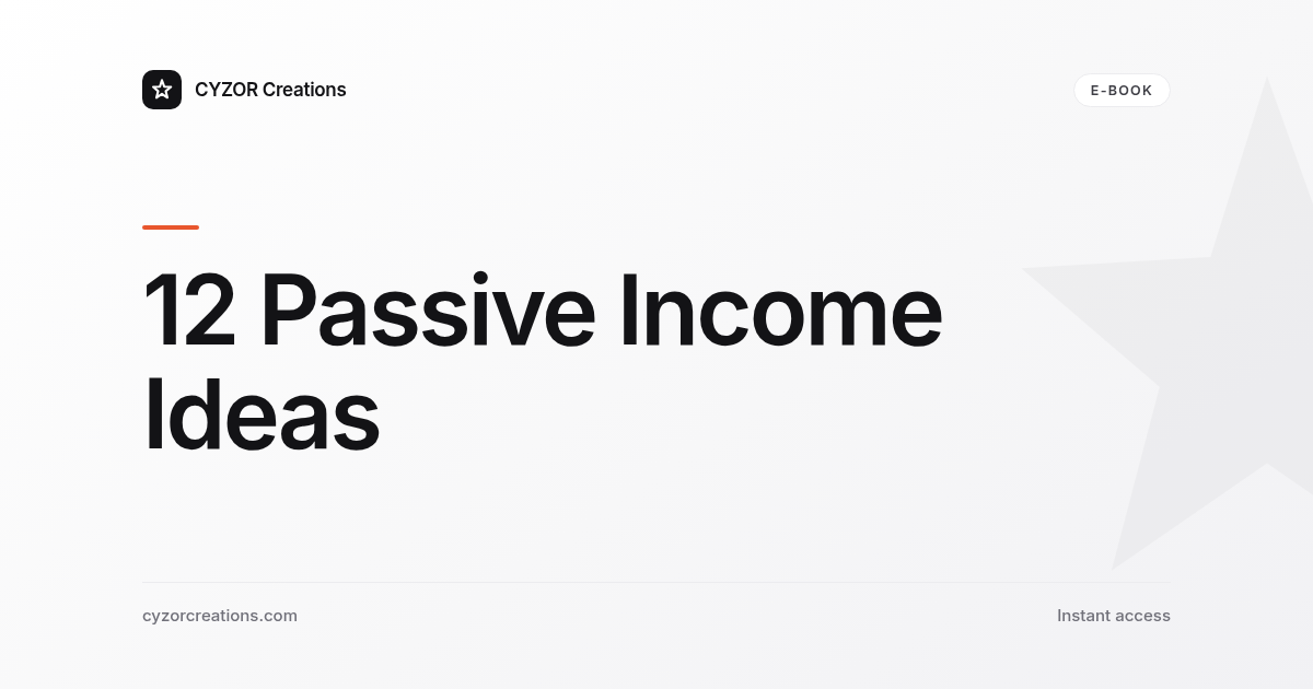 12 Passive Income Ideas