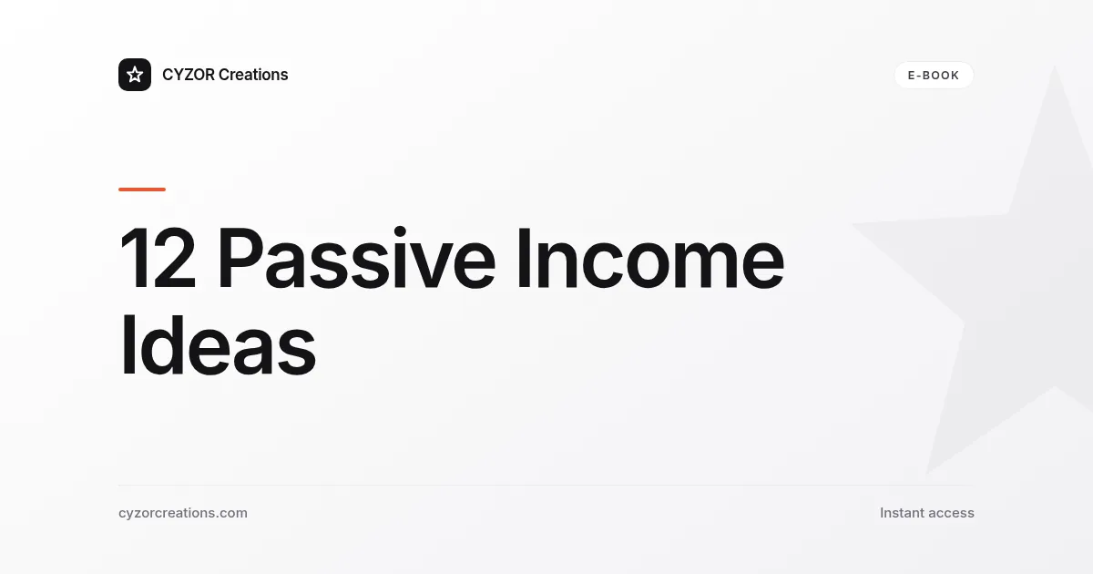 12 Passive Income Ideas