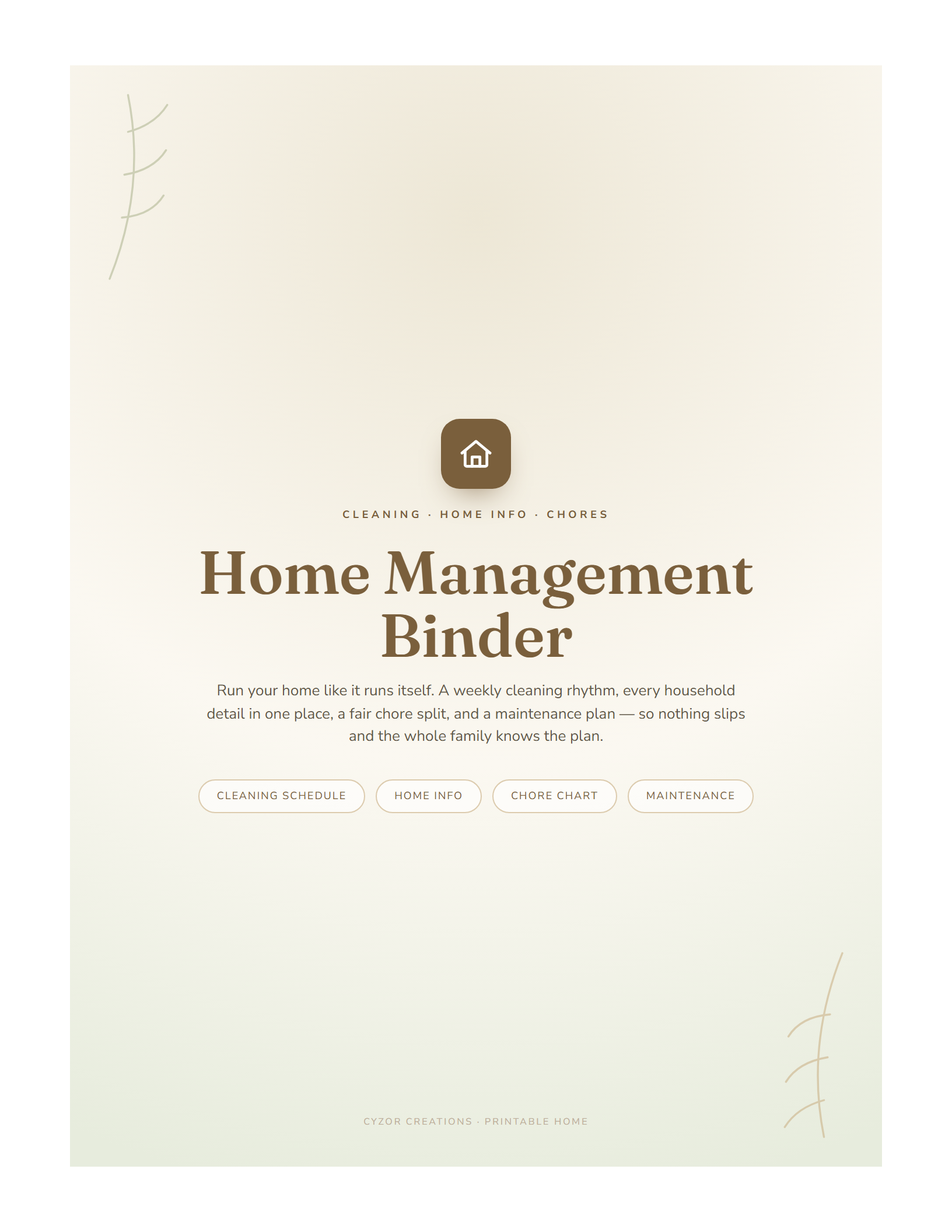 Home Management Binder