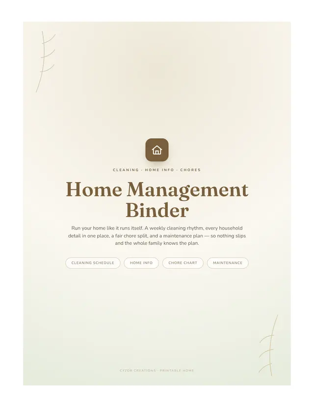 Home Management Binder