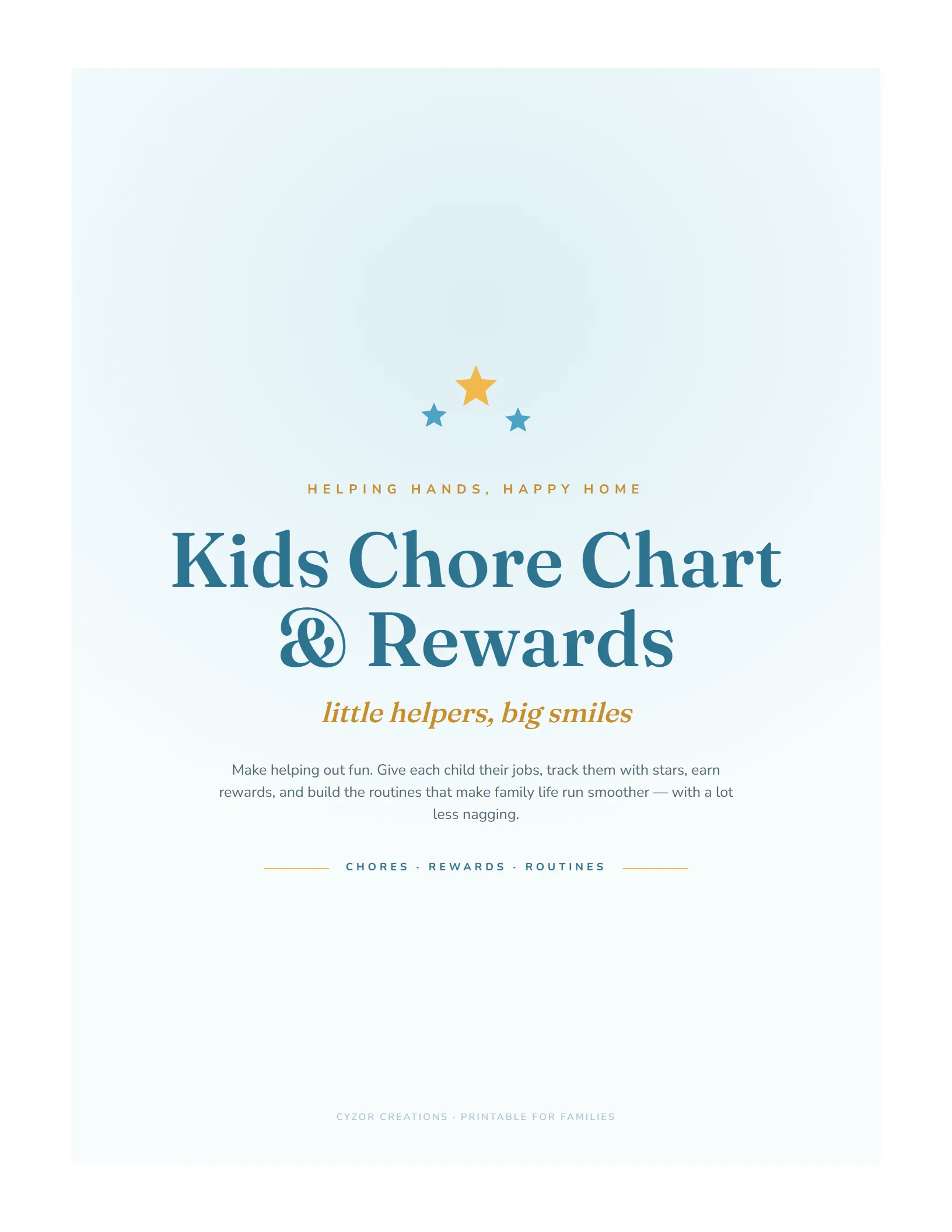 Kids Chore Chart