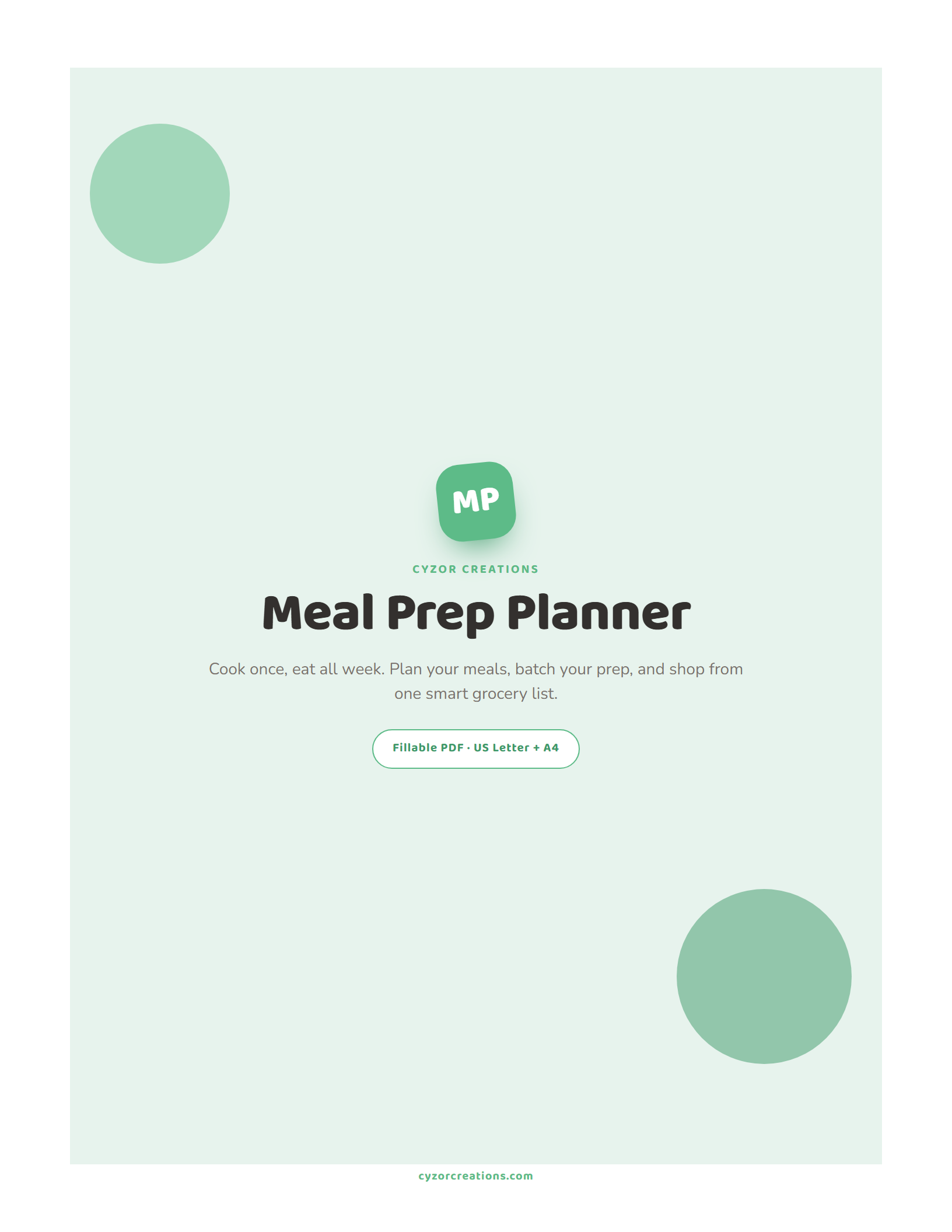 Meal Prep Planner
