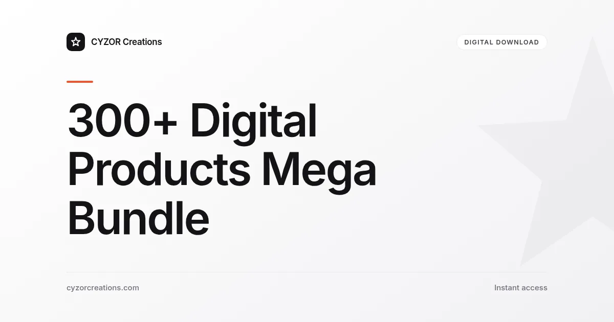 300+ Digital Products Mega Bundle