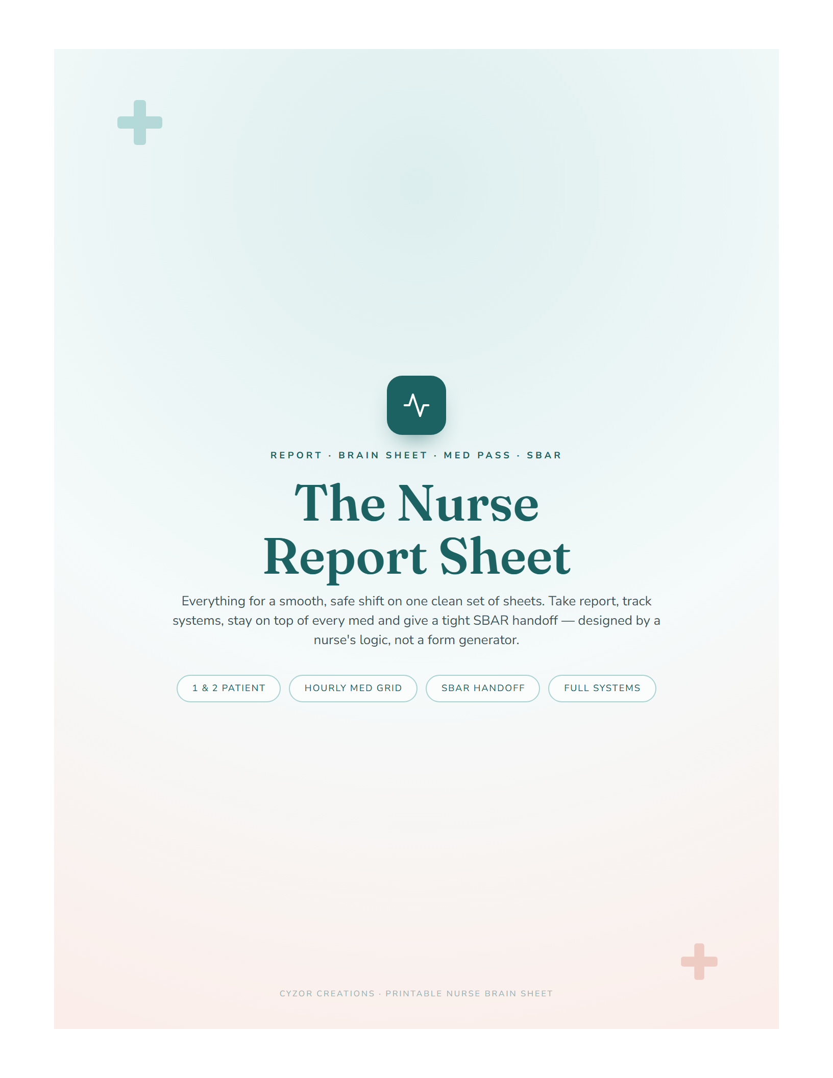 The 'Zero-Miss' Nurse Shift Organizer