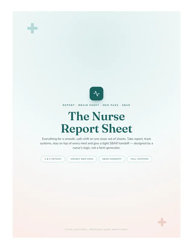 The 'Zero-Miss' Nurse Shift Organizer