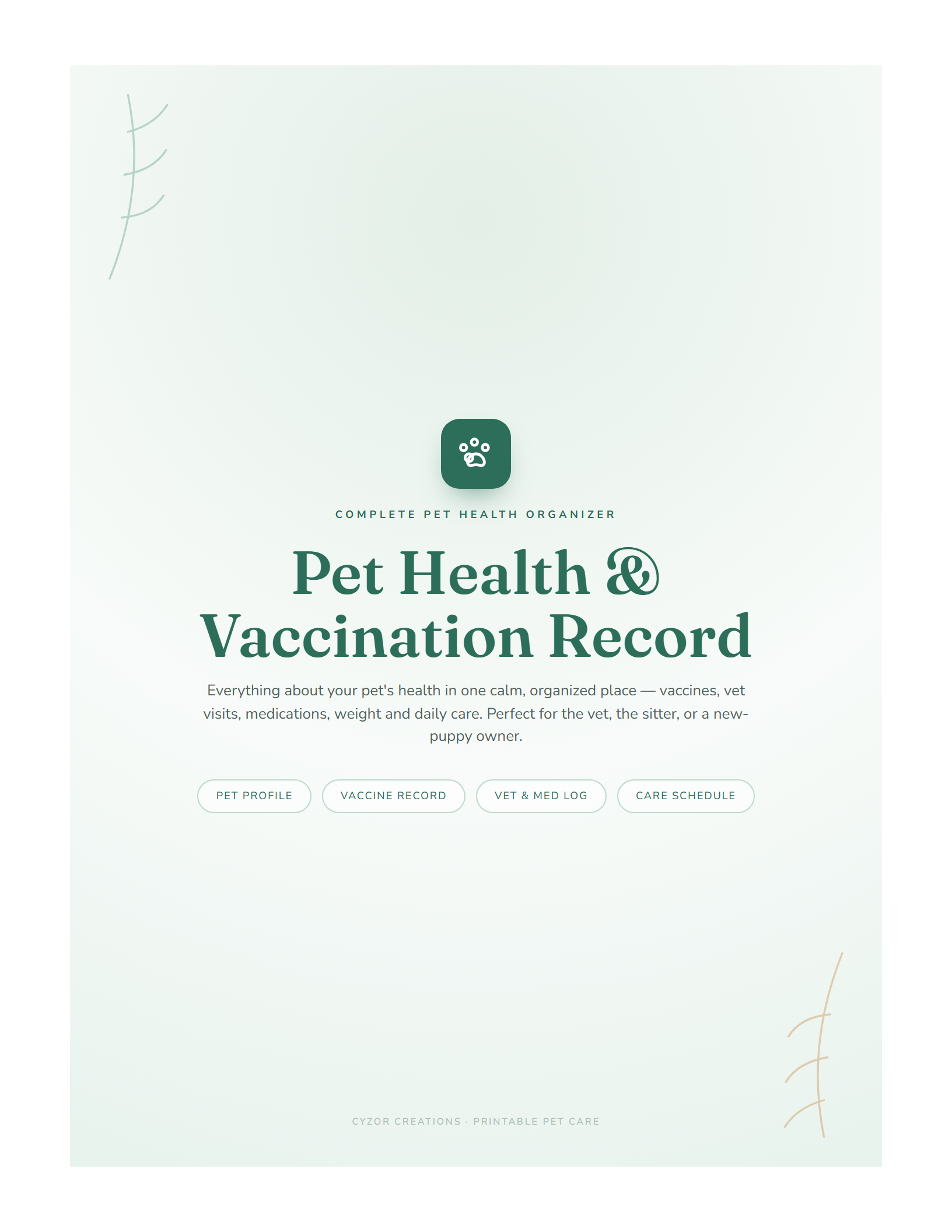 Pet Health Record
