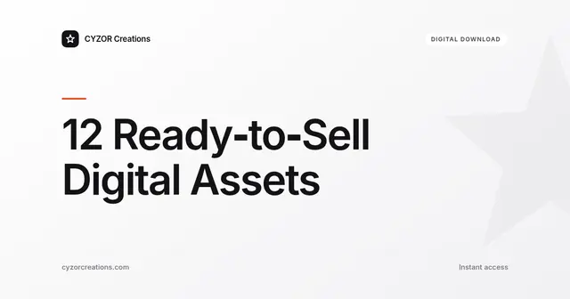 12 Ready‑to‑Sell Digital Assets