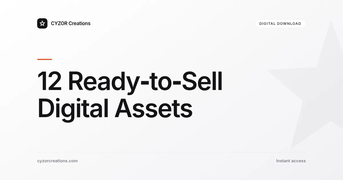 12 Ready‑to‑Sell Digital Assets