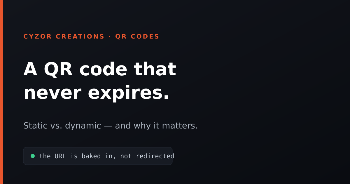 A guide to static vs dynamic QR codes and making a permanent free QR code