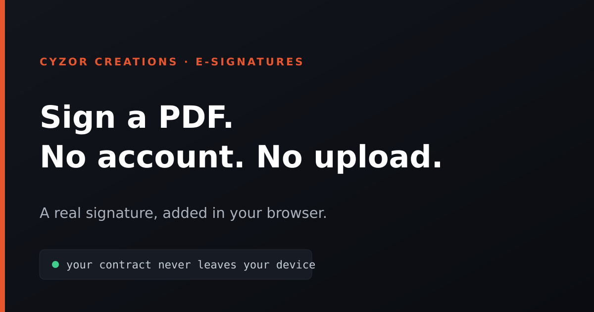 A guide to signing a PDF online for free without an account or upload