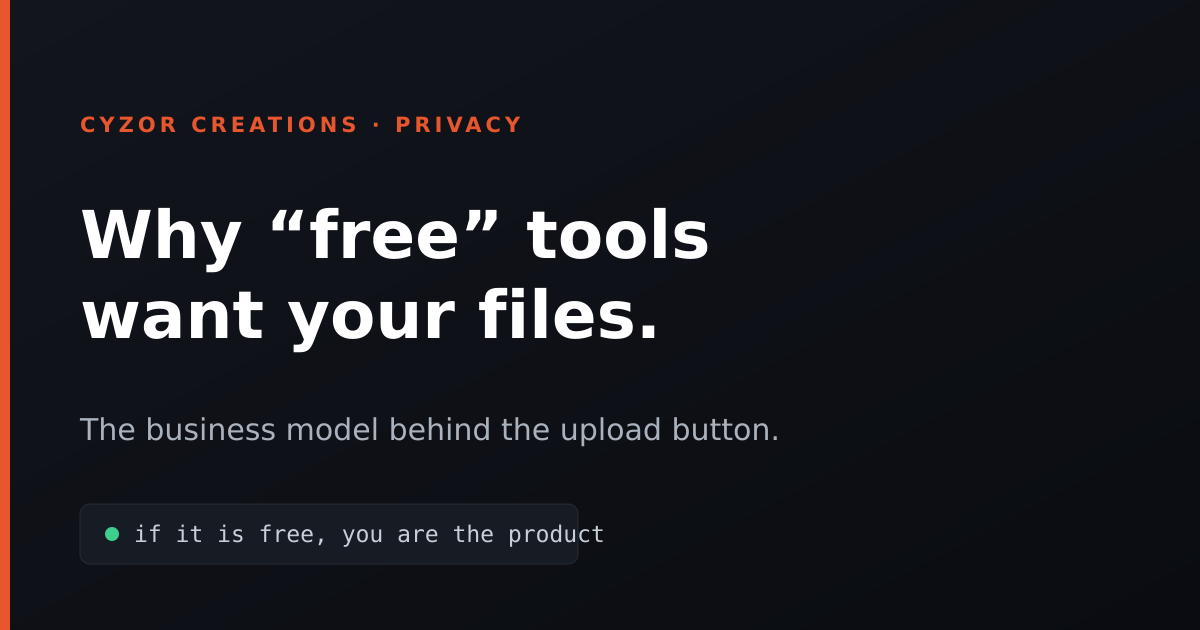 An explainer on how free online tools make money from the files you upload